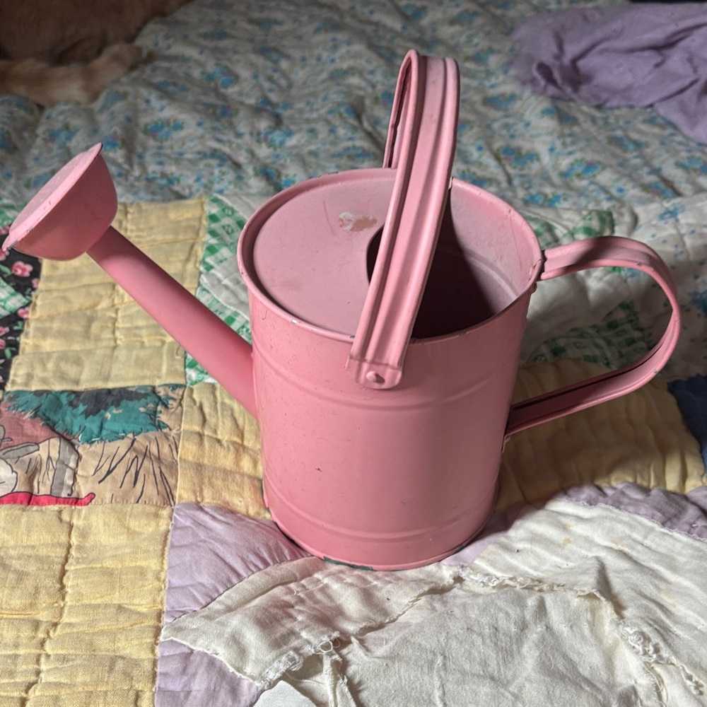 Pink Metal Watering Can